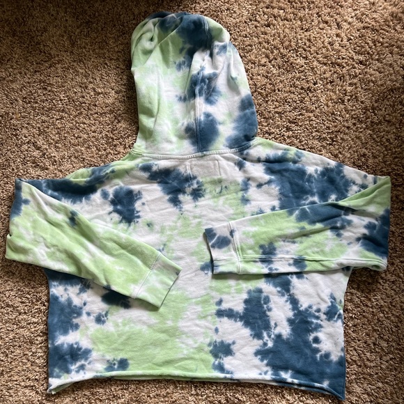 Calvin Klein Jeans Cropped Tye Dye Hoodie, Size L - Picture 2 of 4